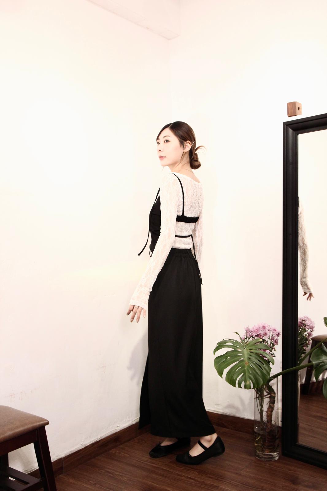Josy black set vest Aurora Studio